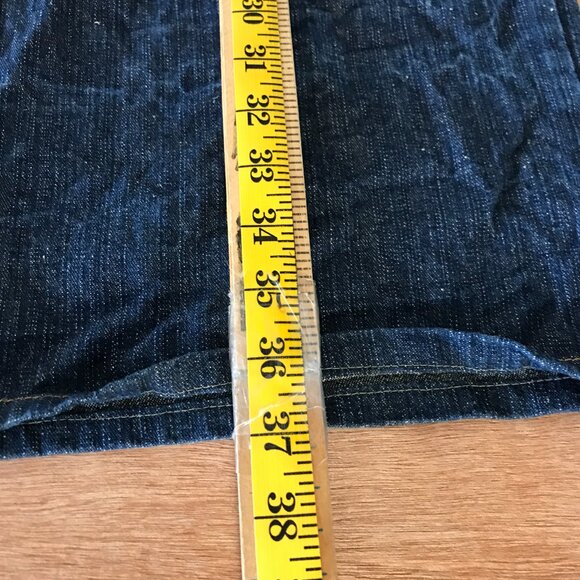 Rocawear Wide Leg Flare Jeans Women 20 Blue High Rise Dark Wash Stretch Skater - Picture 6 of 13